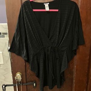 WEARABOUTS BLACK KIMONO STYLE SWIM
COVERUP WOMENS SMALL